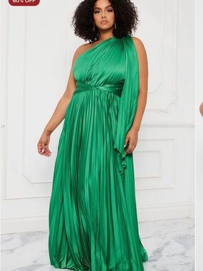 Fashion Nova | Dresses | Serena Pleated Metallic Maxi Dress Lavender |  Poshmark